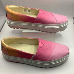 Women's TOMS Slip On Sneakers, Size 7.5, Pink Ombre